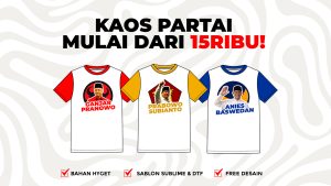 kaos partai murah bahan hyget